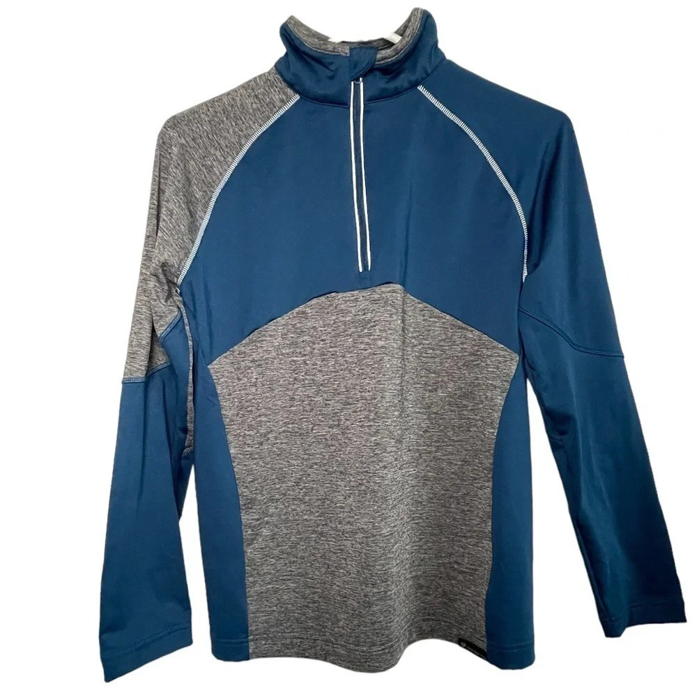 Obermeyer BAKER Popover Ski Boys Size XL Blue Gray 1/4 Zip Pullover Shirt KIDS